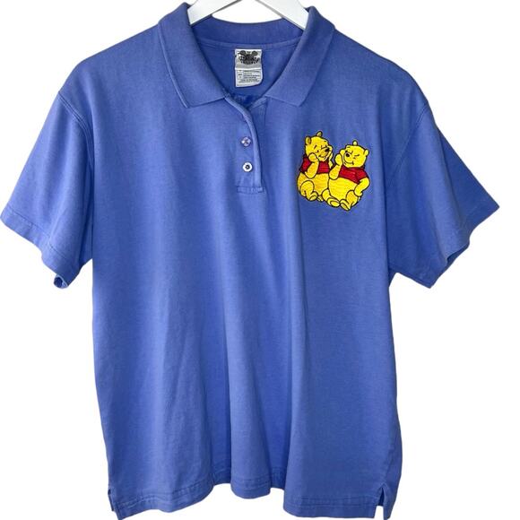Disney Tops - Vintage Disney Womens Size L Winnie the Pooh Embroidered Short Sleeve Polo Shirt